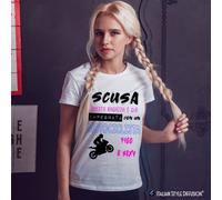T-shirt Questa Ragazza è Già Impegnata con un Motociclista