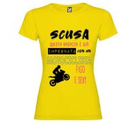 T-shirt Questa Ragazza è Già Impegnata con un Motociclista