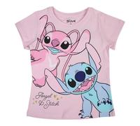 T-Shirt Ragazza Barbie, Gabby, Vaiana, Lilo & Stitch. Maniche Corte. Colore Rosa