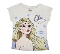 T-Shirt Ragazza La Regina Dei Ghiacci. Maniche Corte. Colore Beige