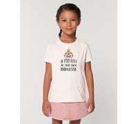 T-Shirt Ragazza Maniche Corte JE M EN FOUS JE SO CHE UNA PRINCESSA Colore Bianco