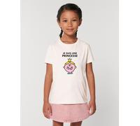 T-Shirt Ragazza Maniche Corte JE SUIS UNE PRINCESSE FACE Colore Bianco