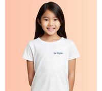 T-Shirt Ragazza Maniche Corte LA COPIE CUORE Colore Bianco