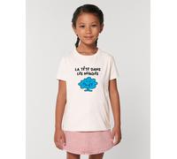 T-Shirt Ragazza Maniche Corte LA TESTA NELLE NUVOLE 2 Colore Bianco