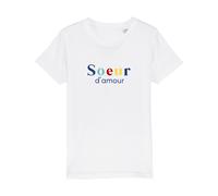T-Shirt Ragazza Maniche Corte SŒUR D'AMOUR Colore Bianco