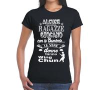 T-SHIRT Ragazza Wing Chun Maglietta Donna Arti Marziali Abbigliamento sport