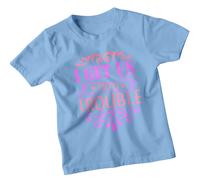 T-Shirt Ragazzi Ragazze I Get Us Into Trouble Best Friends Day Bestie...
