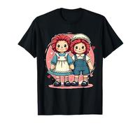 T-Shirt Raggedy Ann & Andy in Stile retrò Pastello Maglietta