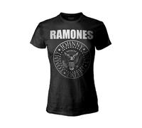 T-Shirt Ramones Donna ufficiale maglia maglietta originale nera attillata