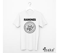 T-shirt Ramones (punk Johnny Joey Tommy Deedee musica rock bianco nero tshirt)