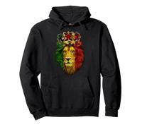 t-Shirt re Rasta Leone Reggae Tee Shirt Felpa con Cappuccio