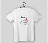 T-shirt "Reading is Sexy" con Bacio |TS80/N| Maglietta Divertente sulla Lettura