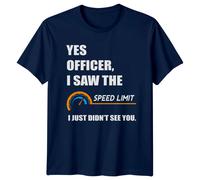 T-shirt regalo Yes Officer Speed Limit Mechanic. Non ti ho visto.