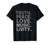 T-shirt Reggae Rasta Truth Peace Love Music Maglietta