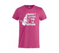 T-Shirt Reggo + L'alcool Che Le Persone Magliette Umoristiche PS 27431-A022