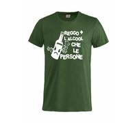T-Shirt Reggo + L'alcool Che Le Persone Magliette Umoristiche PS 27431-A022