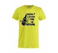 T-Shirt Reggo + L'alcool Che Le Persone Magliette Umoristiche PS 27431-A022