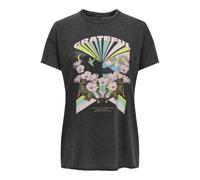 T-shirt regular fit donna Only Lucy Life Reg Noir XS