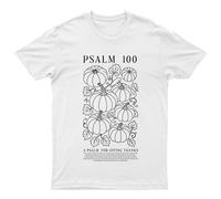 T-Shirt Religiosa Cristiana Salmo 100 Unisex Regalo Fede Retrò Benedetta...