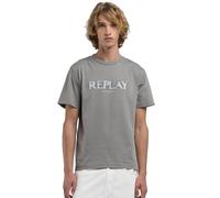 T-shirt REPLAY uomo a manica corta maglietta cotone con stampa vintage sfuocata