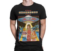 T-shirt retrò Alien Abduction Club con Alien Craze anni 80 #SR#T433