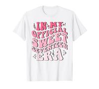 T-Shirt retrò alla Moda per Il Compleanno di in My Official Sweet Seventeen Era Maglietta
