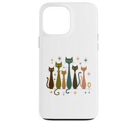 T-shirt retrò con gatti stilizzati Mid-Century Modern 50/’60 Custodia per iPhone 13 Pro Max