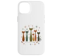 T-shirt retrò con gatti stilizzati Mid-Century Modern 50/’60 Custodia per iPhone 14 Plus