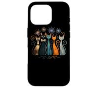 T-shirt retrò con gatti stilizzati Mid-Century Modern 50/’60 Custodia per iPhone 16 Pro