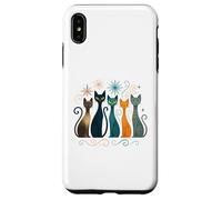 T-shirt retrò con gatti stilizzati Mid-Century Modern 50/’60 Custodia per iPhone XS Max