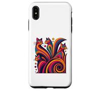 T-shirt retrò con gatti stilizzati Mid-Century Modern 50/’60 Custodia per iPhone XS Max