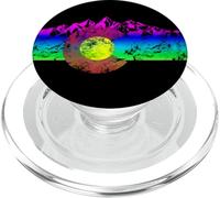 T-shirt retrò con grafica invecchiata con bandiere del Colorado PopSockets PopGrip per MagSafe