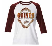 T-Shirt Retro Movie Jaws Amity Island A Maniche Lunghe Quints