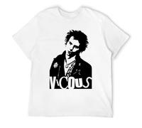 T-shirt retrò punk rock tributo, anni '70 UK musica cultura grafica, camicia estetica ribelle anarchia, Stile bianco, L