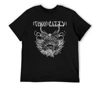 T-shirt retrò rock da uomo - Maglietta grafica vintage ispirata a China Town, Stile nero, 4XL