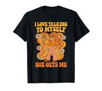 T-shirt retrò Self-Love, I Love Talking to Myself, She Gets Me Maglietta
