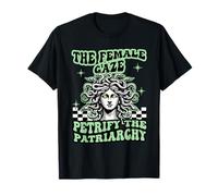 T-shirt retrò The Female Gaze Medusa da donna per femminista Maglietta
