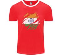 T-Shirt Ringer Con Bandiera Dell'India Per Il Giorno Della Repubblica Uomo FotL