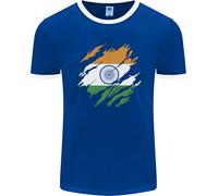 T-Shirt Ringer Con Bandiera Dell'India Per Il Giorno Della Repubblica Uomo FotL