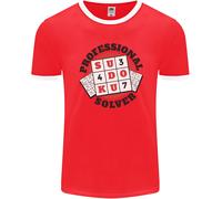 T-Shirt Ringer Divertente Uomo Professionale Sudoku Solver FotL
