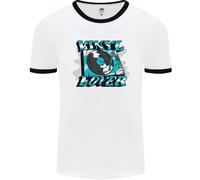 T-Shirt Ringer DJ Uomo Per Amanti Dei Dischi In Vinile