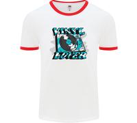T-Shirt Ringer DJ Uomo Per Amanti Dei Dischi In Vinile