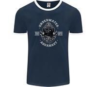 T-Shirt Ringer Scuba Diving Diver Uomo FotL