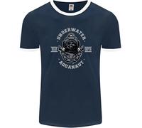 T-Shirt Ringer Scuba Diving Diver Uomo FotL
