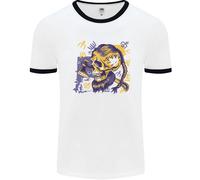 T-Shirt Ringer Teschio Simboli Viking Uomo