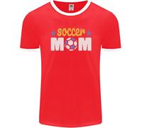 T-Shirt Ringer Uomo Soccer Mum Mom FotL