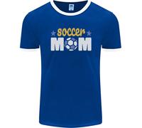 T-Shirt Ringer Uomo Soccer Mum Mom FotL