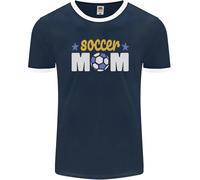T-Shirt Ringer Uomo Soccer Mum Mom FotL