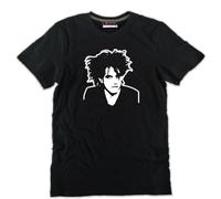 T-shirt Robert Smith nera cotone cantante cure dark maglietta unisex anni 80
