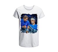 T-Shirt Roger Federer Nadal Tennis Uomo Abbigliamento 100% Cotone da S a XXL